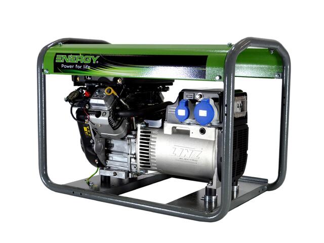 Stromerzeuger Benzin 10kVA 230V 50Hz
Benzinmotor Briggs & Stratton 16PS, Seilzugstart, 8,5 Liter Tank
LINZ Generator mit AVR Regelung
leichter Rohrrahmen, Steckdosen CEE 230V 32A 2P+T, CEE 230V 16A 2P+T