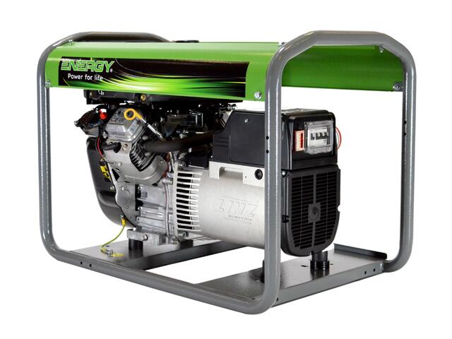 Stromerzeuger Benzin 12kVA 230V 50Hz
Benzinmotor Briggs & Stratton 18PS, Seilzugstart, 8,5 Liter Tank
LINZ Generator mit AVR Regelung
leichter Rohrrahmen, Steckdosen CEE 400V 32A 3P+N+T, CEE 230V 16A 2P+T