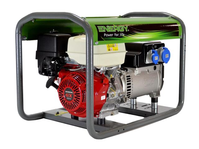 Stromerzeuger Benzin 7kVA 230V 50Hz
Benzinmotor Honda GX390, Seilzugstart, 6,5 Liter Tank
LINZ Generator mit AVR Regelung
leichter Rohrrahmen, Steckdosen CEE 230V 32A 2P+T, CEE 230V 16A 2P+T