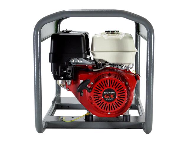 Stromerzeuger Benzin 7kVA 230V 50Hz
Benzinmotor Honda GX390, Seilzugstart, 6,5 Liter Tank
LINZ Generator mit AVR Regelung
leichter Rohrrahmen, Steckdosen CEE 230V 32A 2P+T, CEE 230V 16A 2P+T