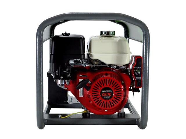 Stromerzeuger Benzin 7kVA 230V 50Hz
Benzinmotor Honda GX390, Elektrostart, 6,5 Liter Tank
LINZ Generator mit AVR Regelung
leichter Rohrrahmen, Steckdosen CEE 230V 32A 2P+T, CEE 230V 16A 2P+T